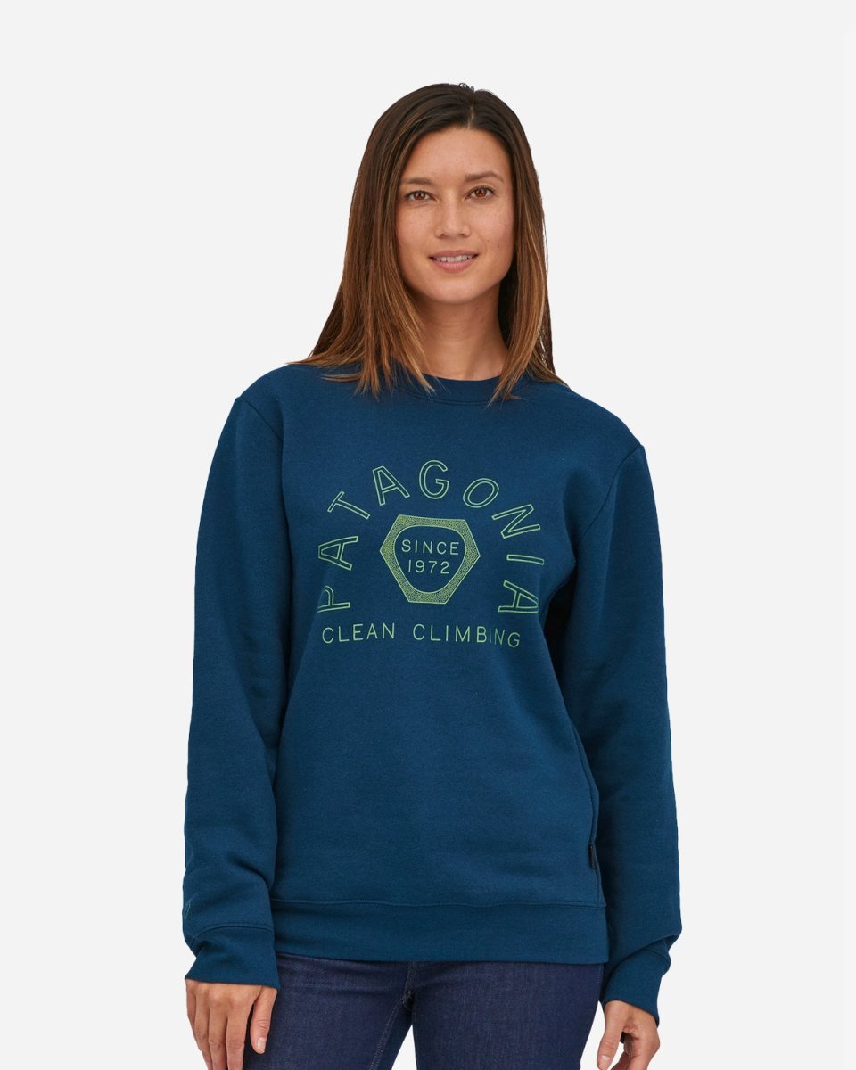 Clean Climb Hex Uprisal Crew Sweatshirt - Tidepool Blue - Munk Store
