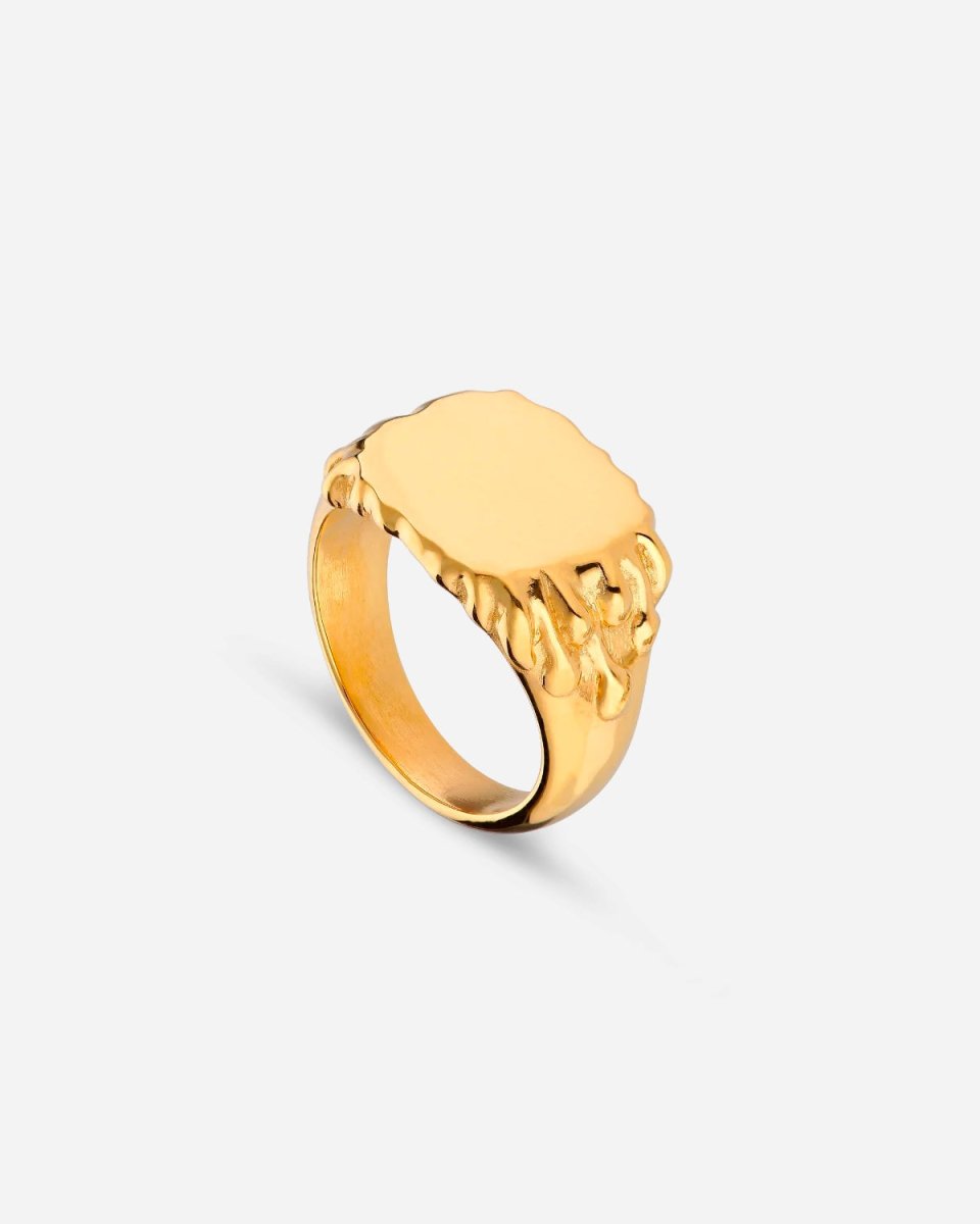 Drippy Signet Ring - Gold - Munk Store