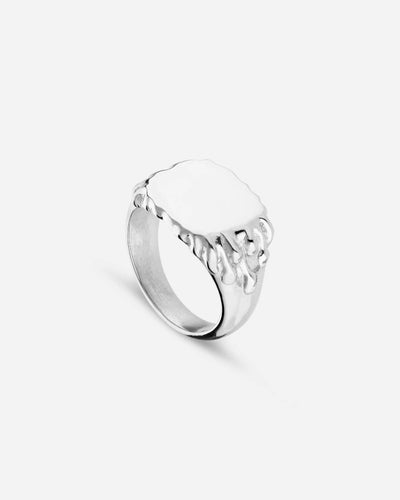 Drippy Signet Ring - Silver - Munk Store