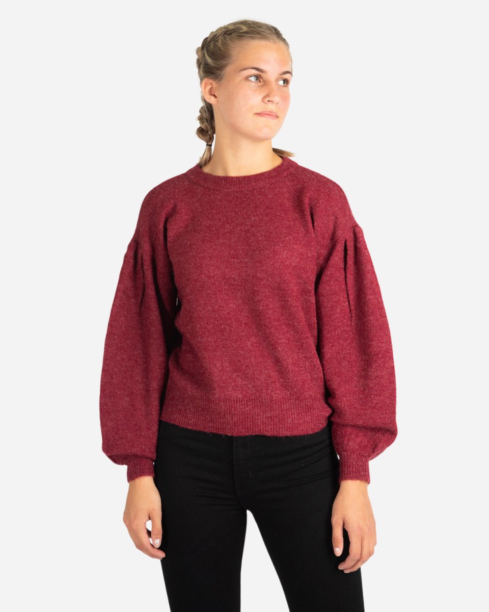 Drop Shoulder Knit - Red Wine - Munk Store