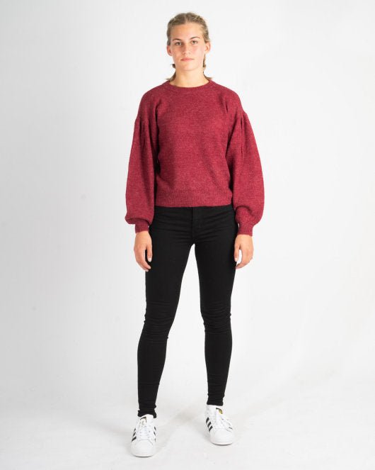 Drop Shoulder Knit - Red Wine - Munk Store