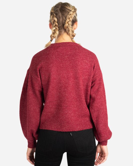 Drop Shoulder Knit - Red Wine - Munk Store