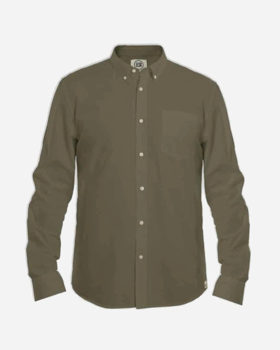 Elsk Essential Poplin Shirt - Desert Green - Munk Store