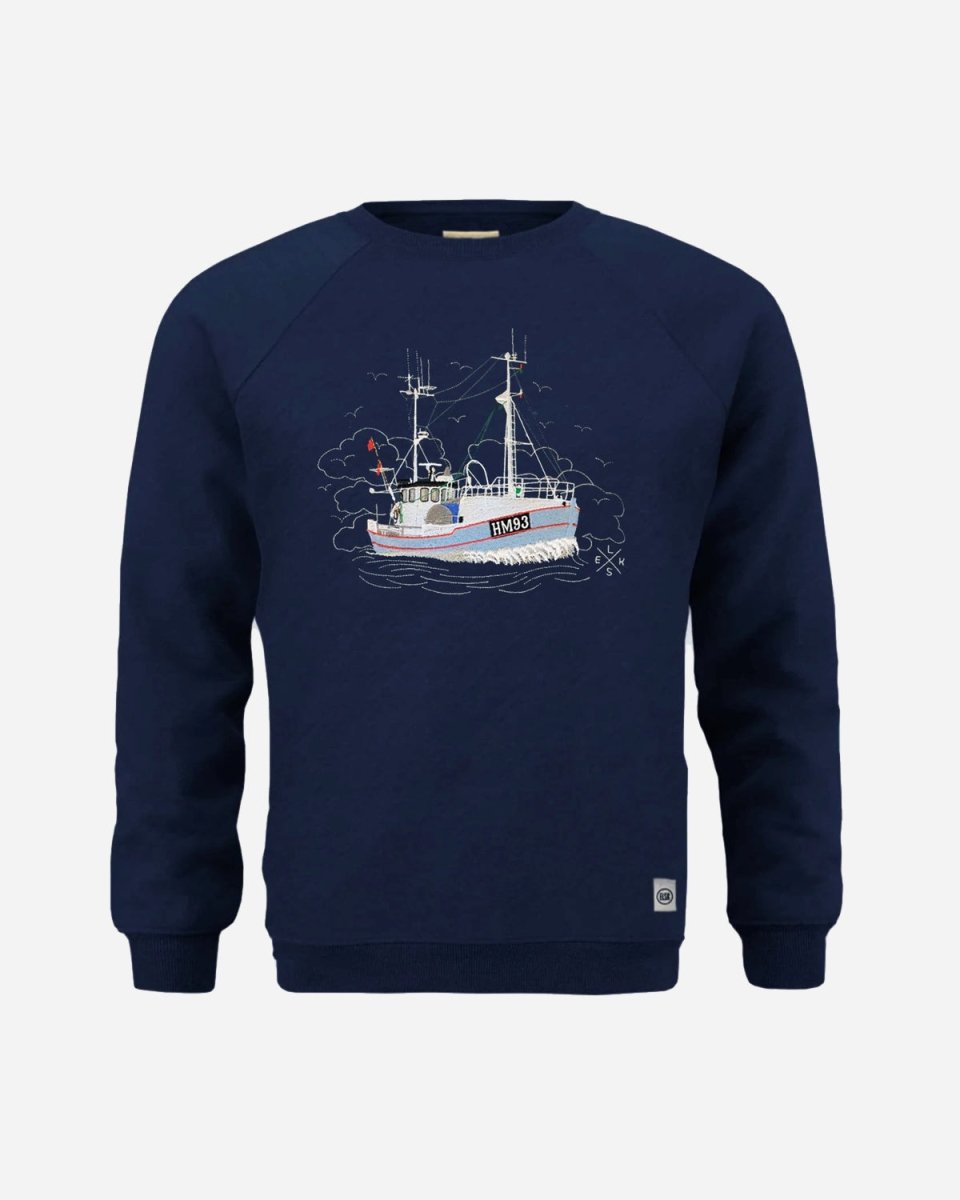 ELSK® "KUTTER" EMB SWEATSHIRT - NAVY - Munk Store