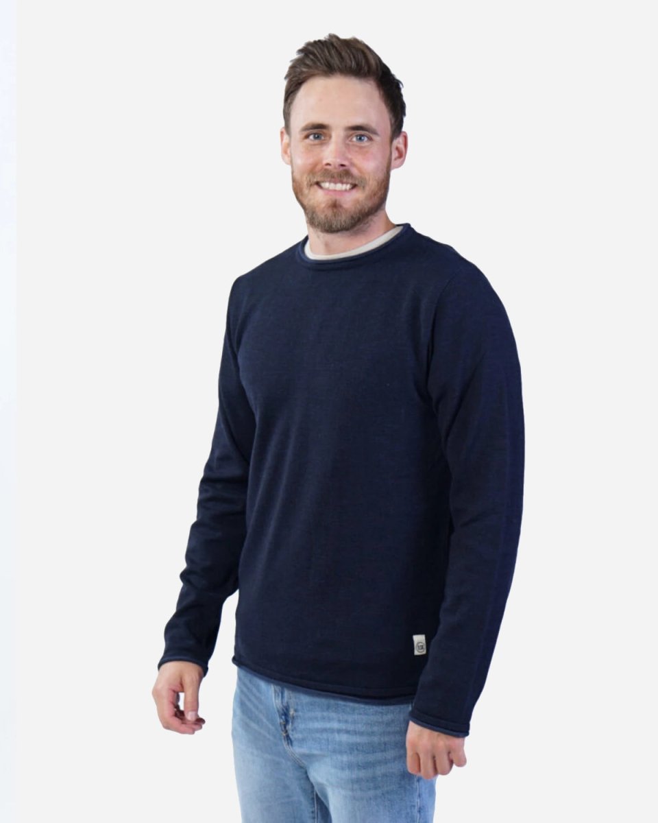 ELSK LØNNERUP MEN'S KNIT DOUBLE KNITTED - DARK NAVY - Munk Store