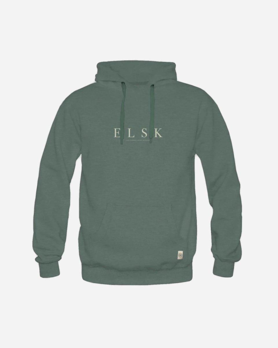 ELSK® PURE TVÆRS MEN’S HOODIE - STONE GREEN - Munk Store