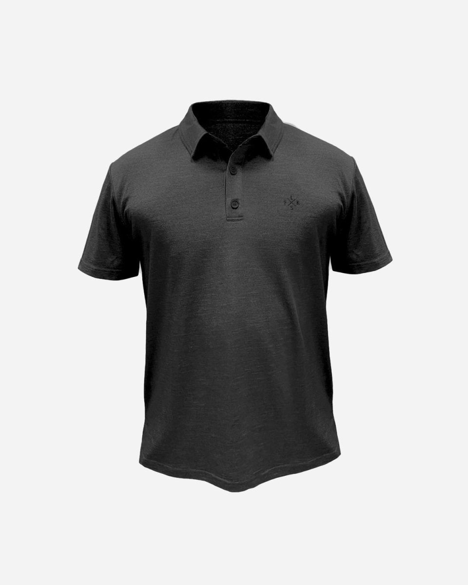 Emb Wool Men's Polo - Dark Grey - Munk Store