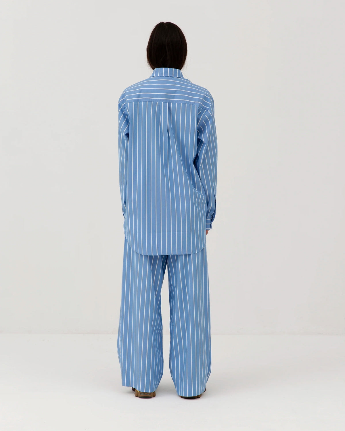 Box Pants - Blue Stripe