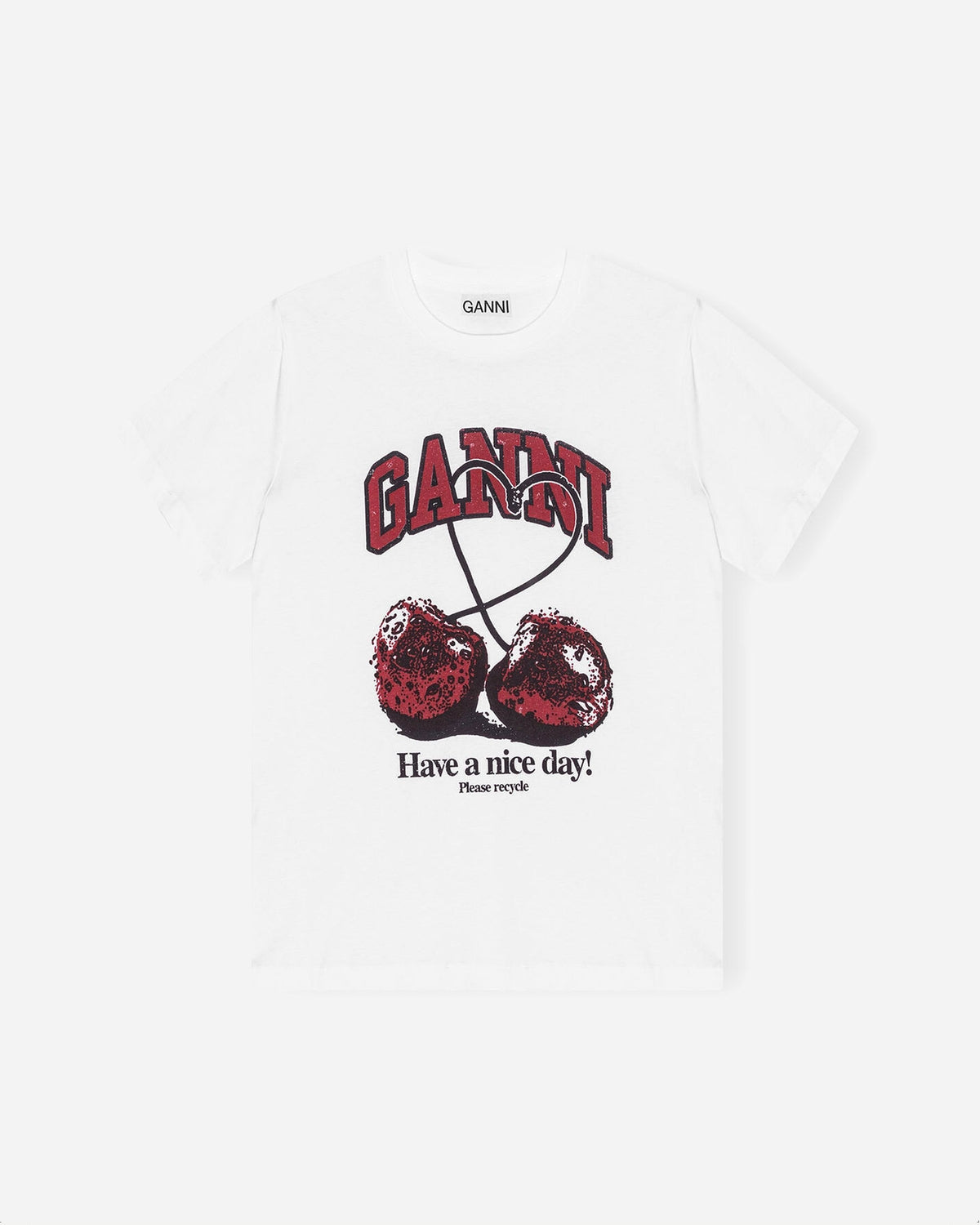 Basic Jersey Cherry Relaxed T-shirt - Bright White