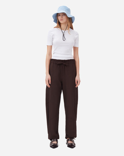 Drapey Melange Elasticated Waist Pants - Mole