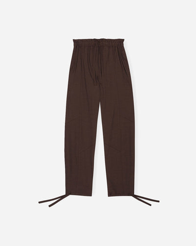 Drapey Melange Elasticated Waist Pants - Mole