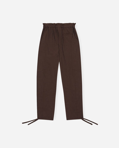 Drapey Melange Elasticated Waist Pants - Mole