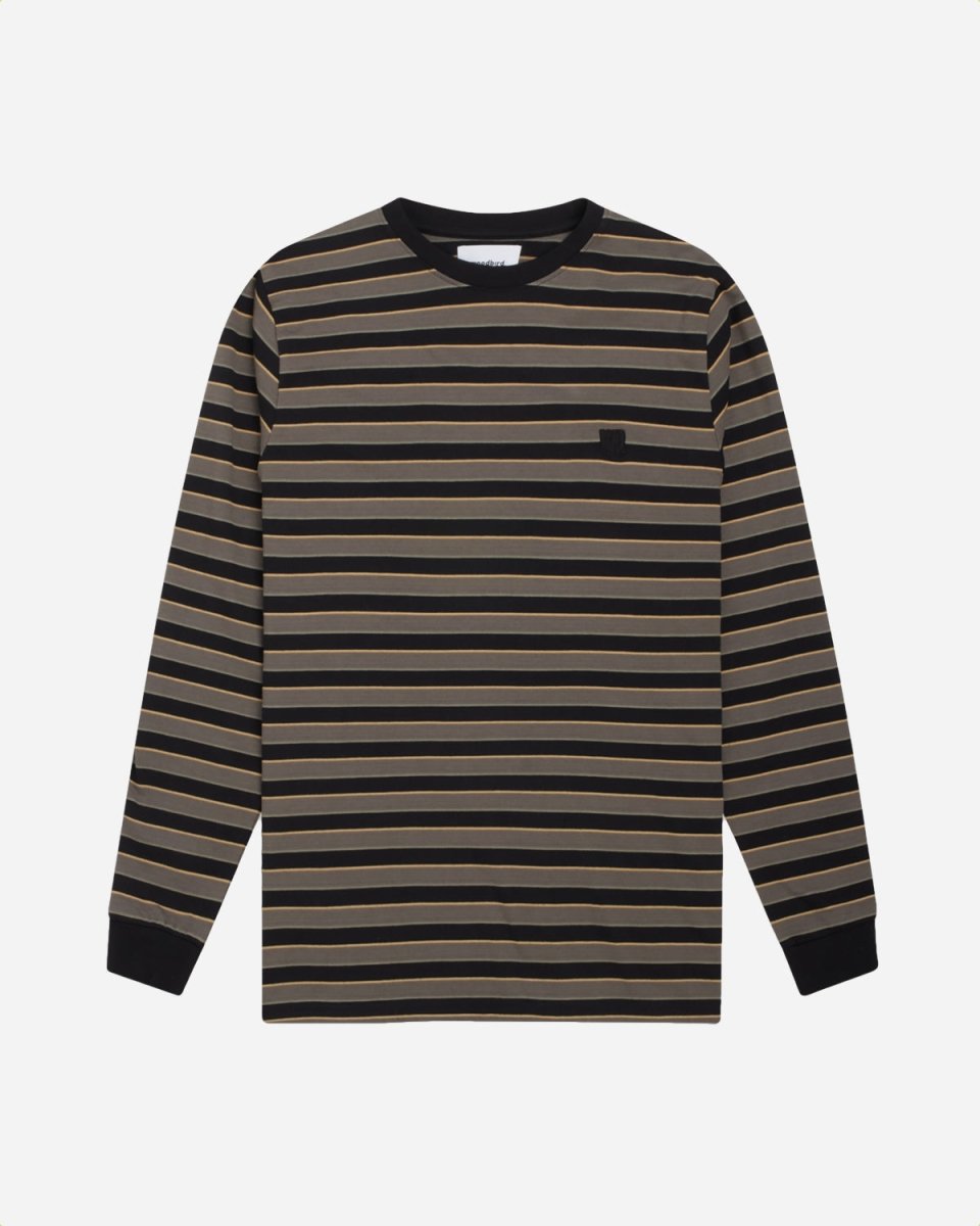 Gibs Stripe L/S Tee - Black - Munk Store