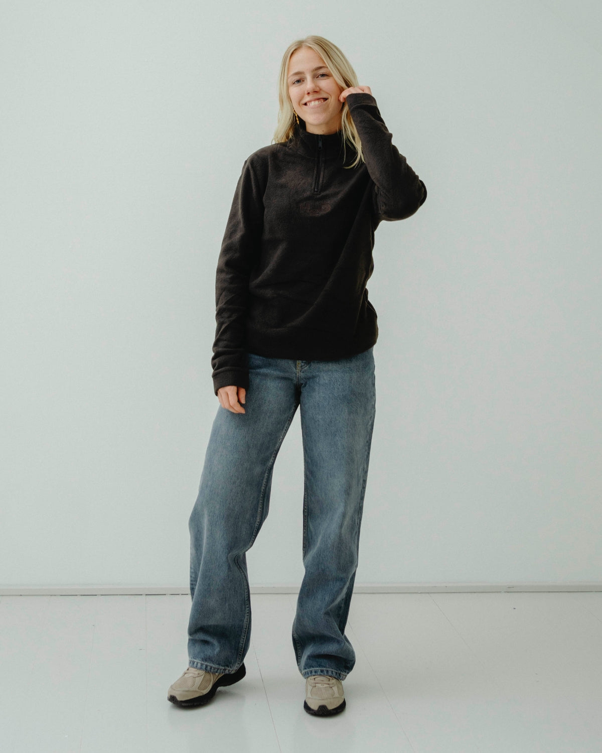 Blåvand II Fleece Half Zip - Brown