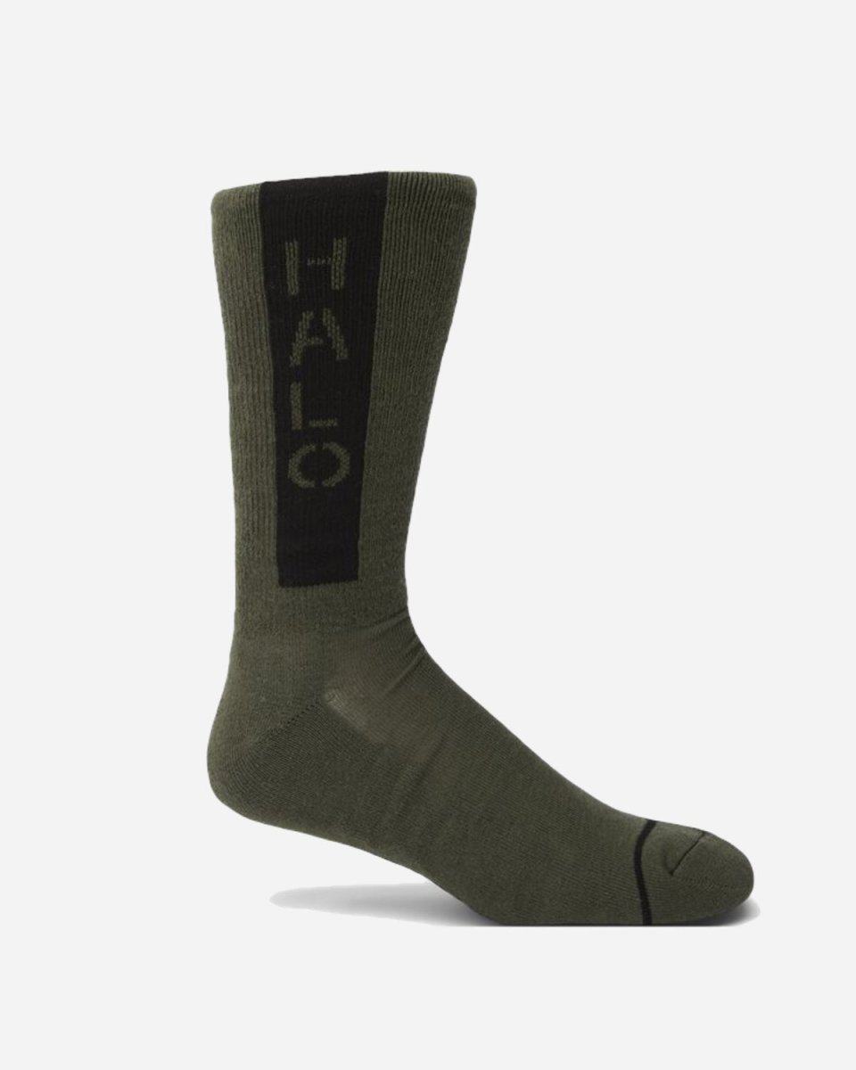 Halo Logo Socks 3-Pack - Black/White/Army - Munk Store