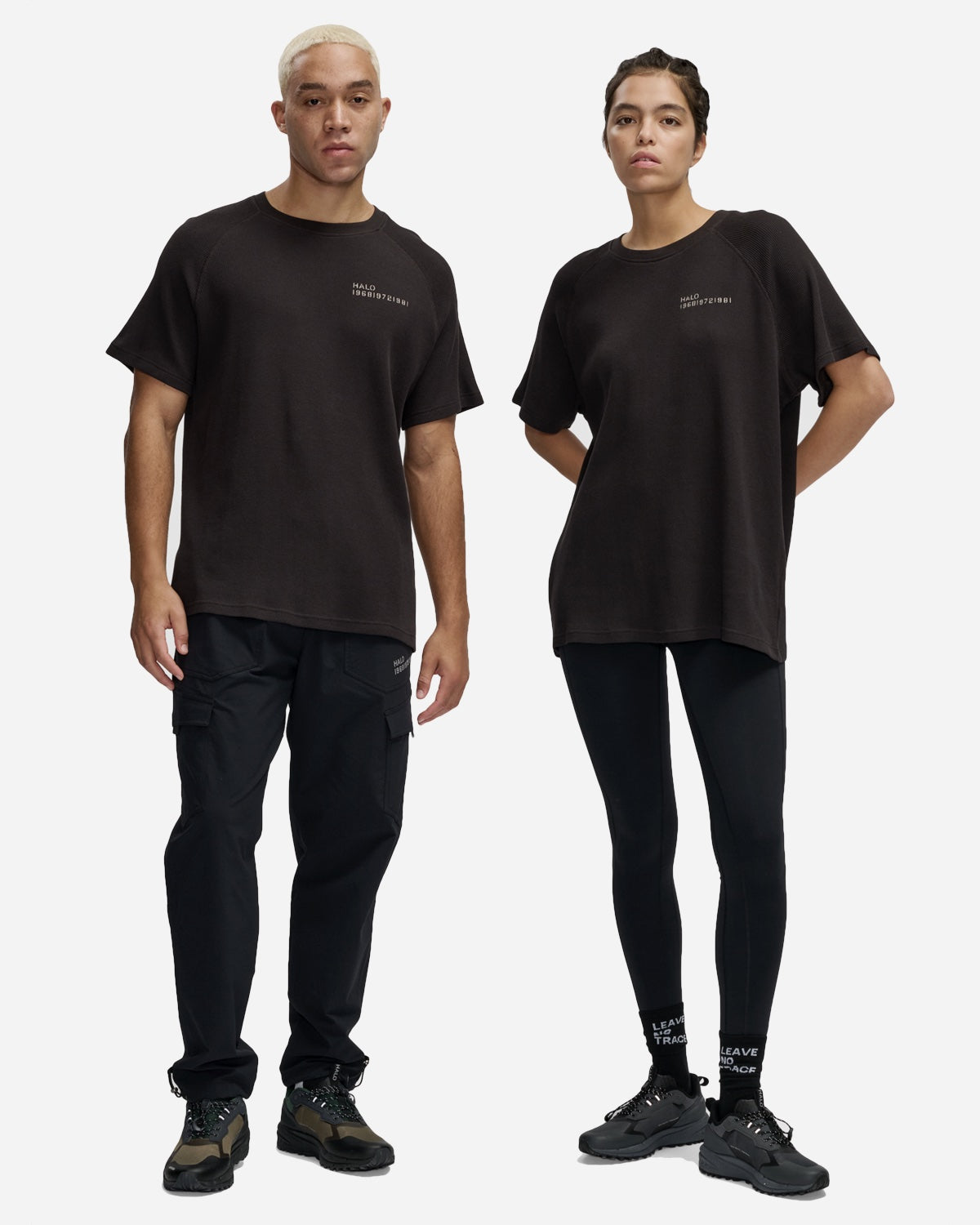 Halo Waffle T-shirt - Raven