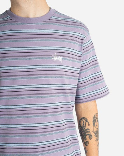 Heather Stripe Crew - Lavendar - Munk Store