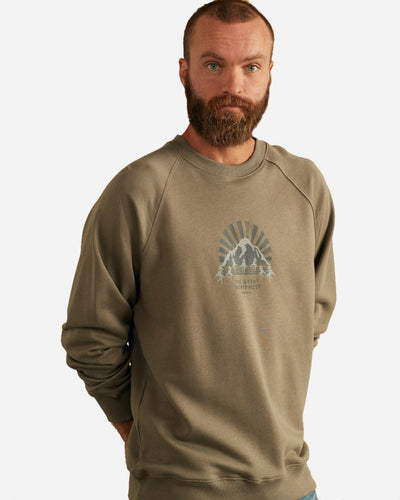 Isbjerg Tværs Crewneck - Smokey Olive - Munk Store