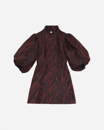 Jacquard Mini Dress - Decadent Chocolate - Munk Store