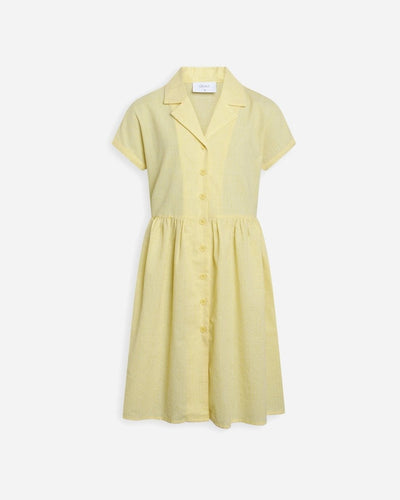 Jane Check Dress - Yellow - Munk Store