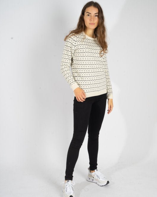 Jasmin knit - Cream/Navy - Munk Store