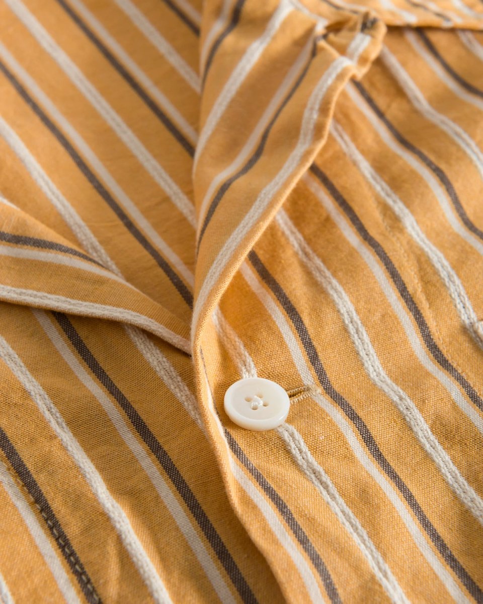 Jason Dobby Stripe Shirt - Ochre - Munk Store