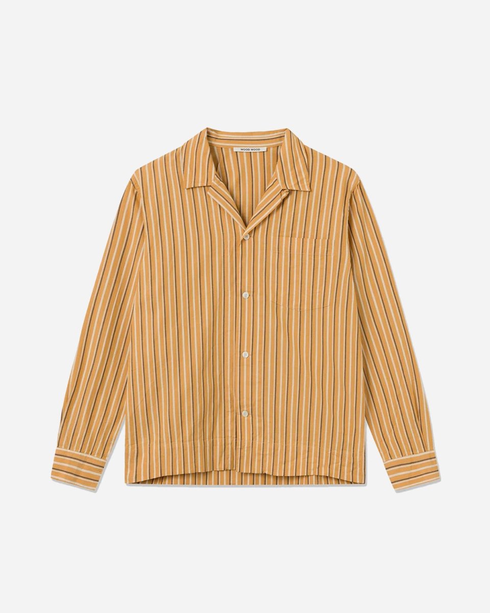 Jason Dobby Stripe Shirt - Ochre - Munk Store