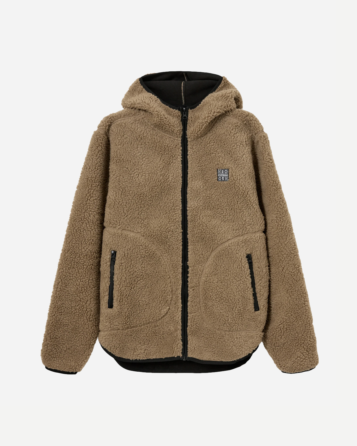 Langli Hooded Pile Jacket - Oak