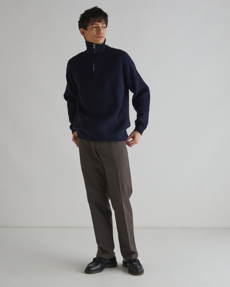 Lass Knit Half-Zip - Navy - Munk Store