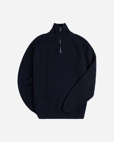 Lass Knit Half-Zip - Navy - Munk Store