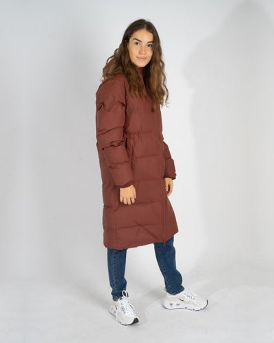 Long Puffer Jacket - Maroon - Munk Store