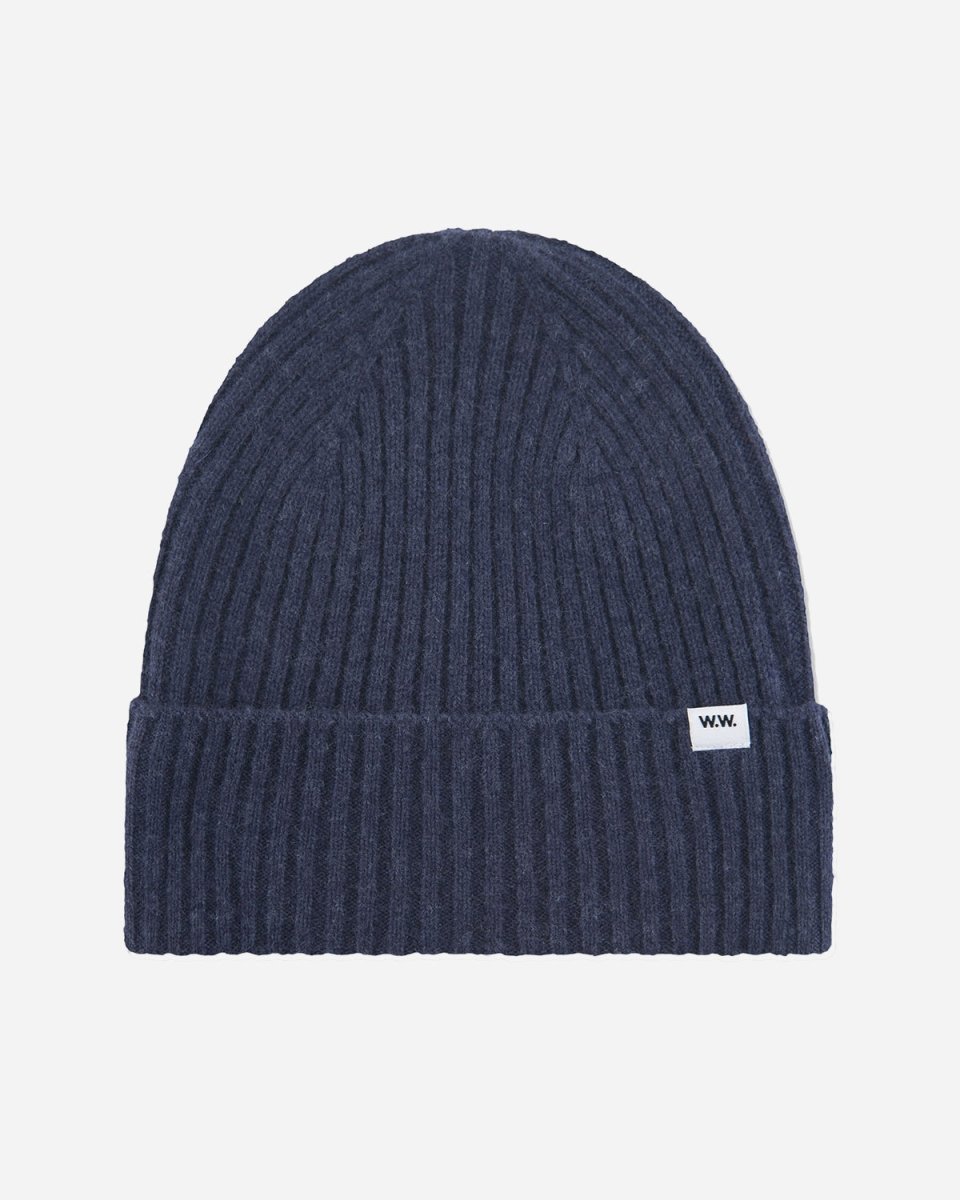 Luca brushed lambswool beanie - DUSTY BLUE - Munk Store