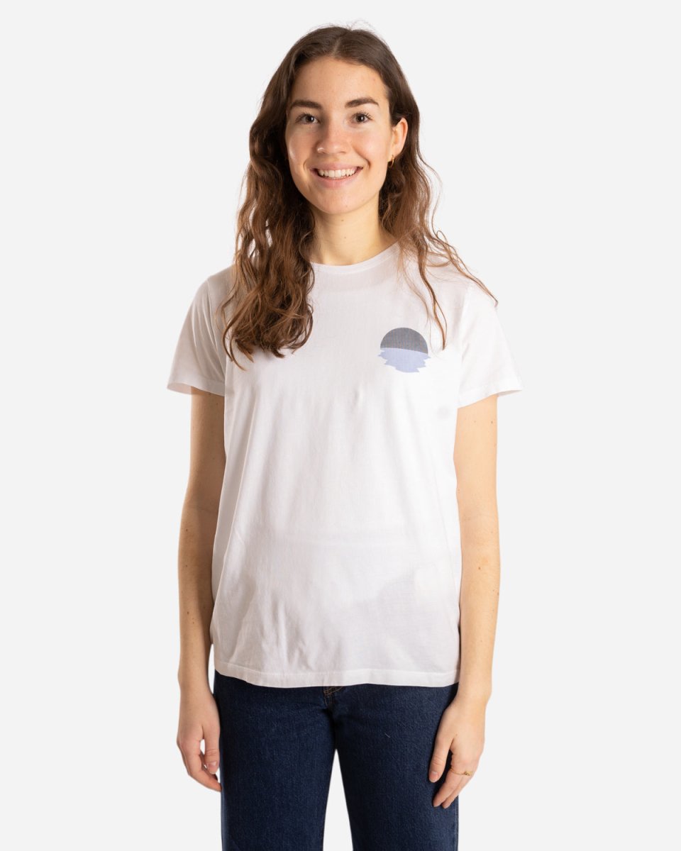 Lulu Tee - White/Navy/Ocean - Munk Store