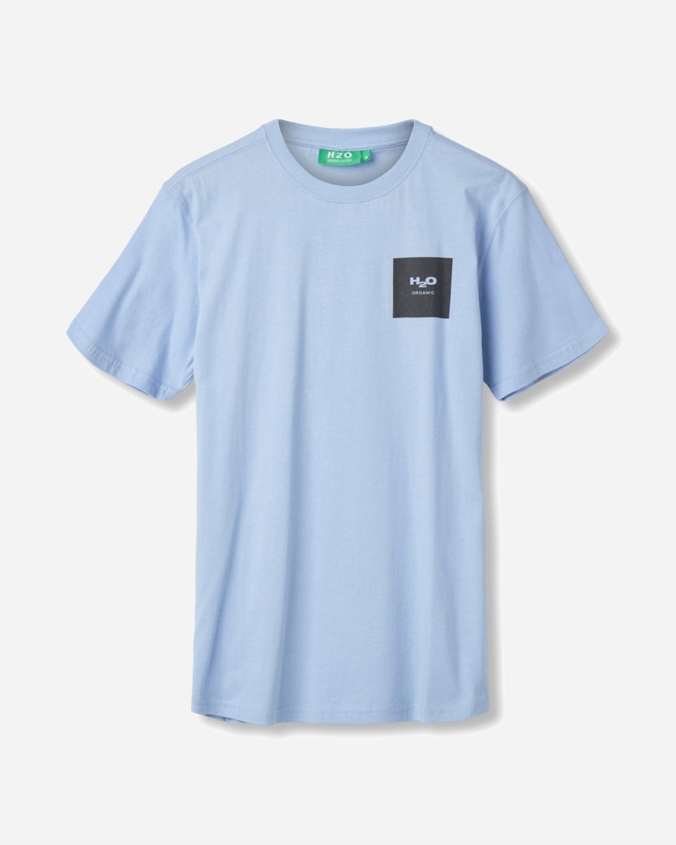 Lyø Organic Tee - Baby Blue/Black - Munk Store