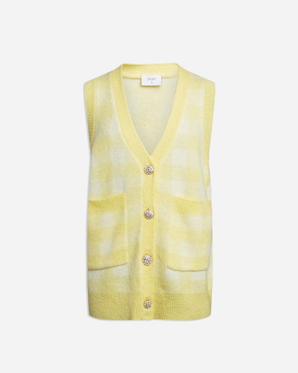 Mia Knit Vest - Yellow - Munk Store