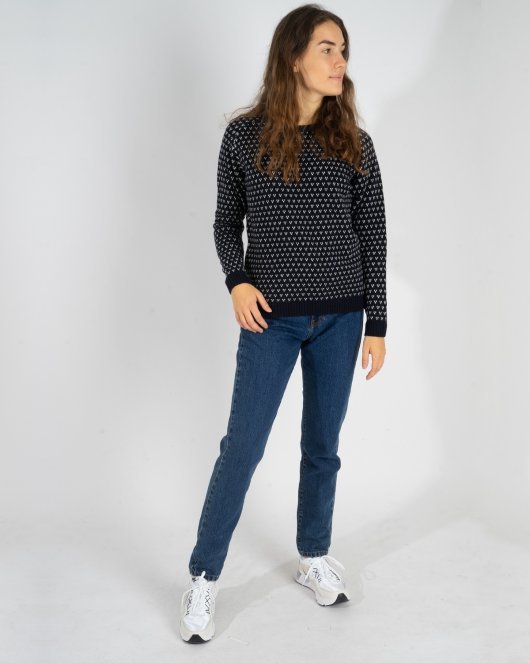 Mika knit - Navy/Cream - Munk Store