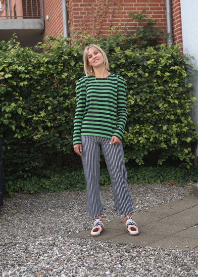 Mixed Stripe Denim Jeans - Dark Indigo - Munk Store