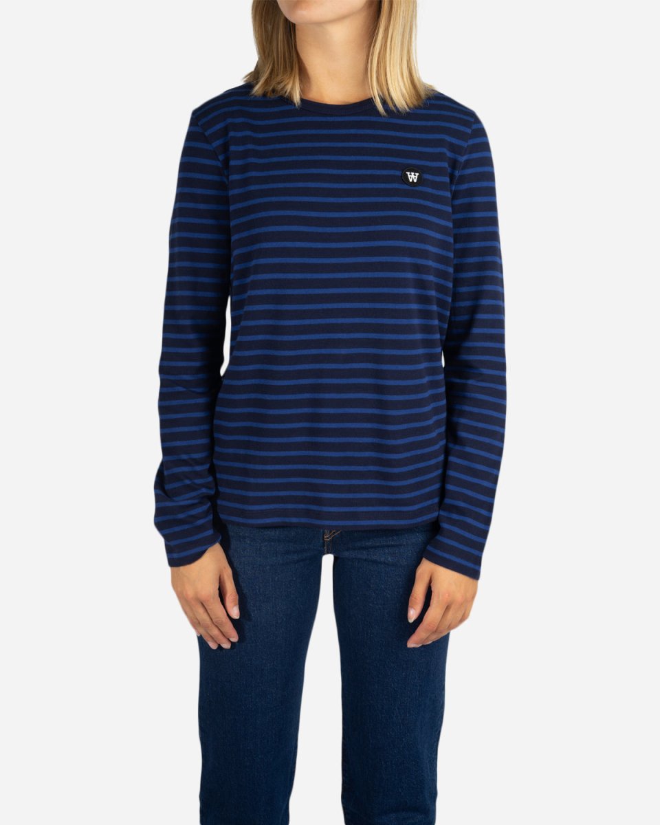 Moa lon Sleeve - Navy/Blue Stripes - Munk Store