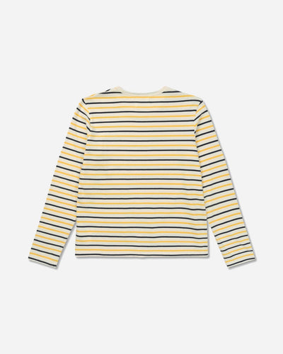 Moa stripe long sleeve - Off White/Yellow - Munk Store