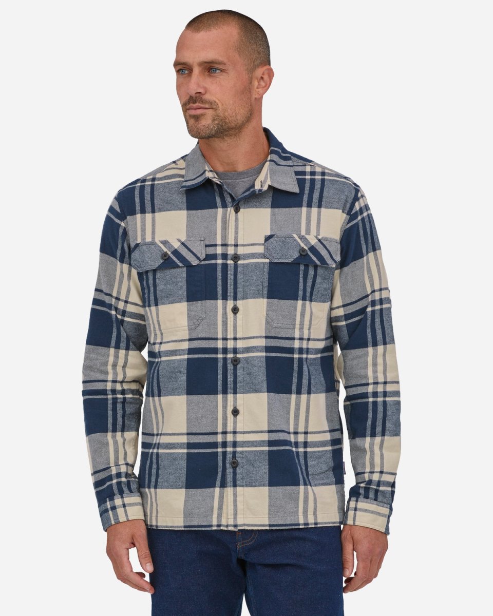 M's Fjord Flannel Shirt - Oak/Smolder Blue - Munk Store