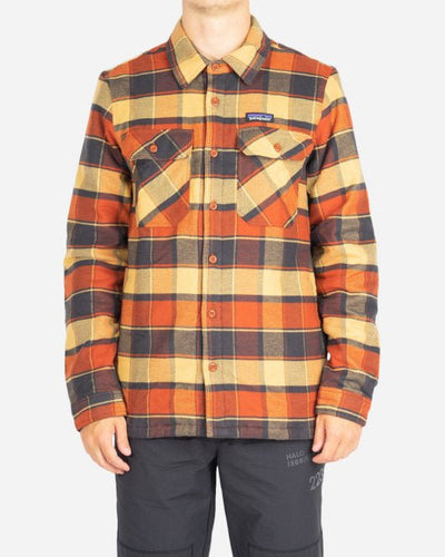 M's Insulated Fjord Flannel Jacket - Plots: Burnished Red - Munk Store