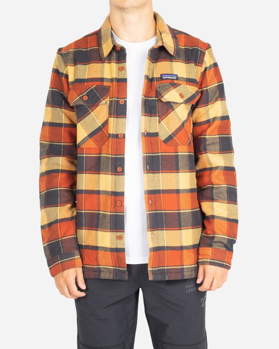 M's Insulated Fjord Flannel Jacket - Plots: Burnished Red - Munk Store