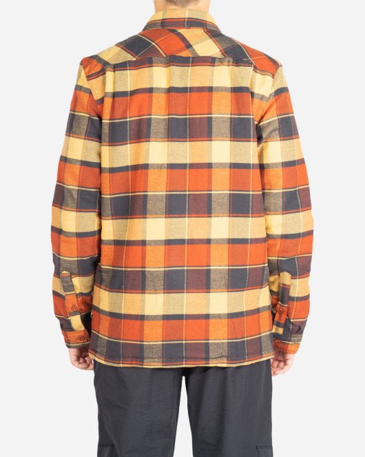 M's Insulated Fjord Flannel Jacket - Plots: Burnished Red - Munk Store