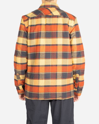 M's Insulated Fjord Flannel Jacket - Plots: Burnished Red - Munk Store