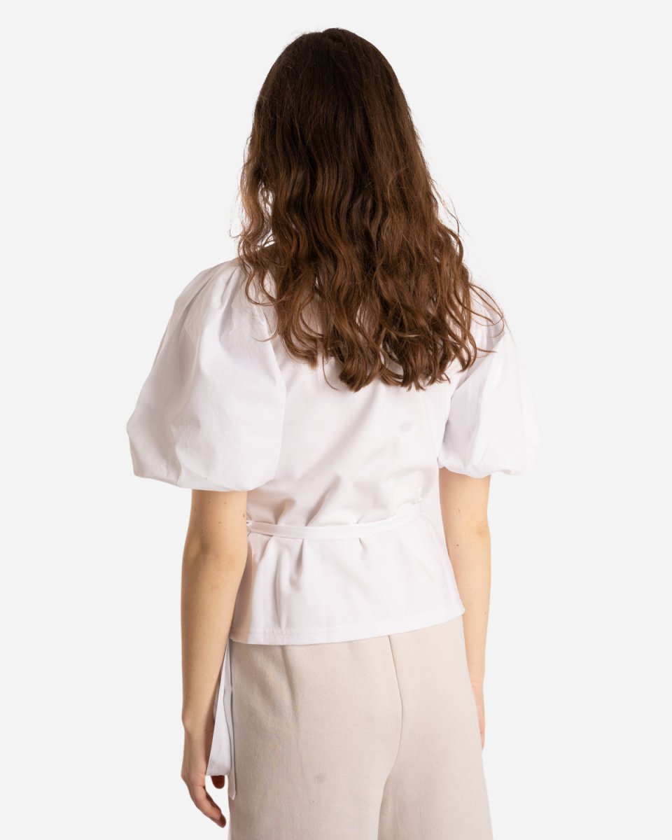 Nema Wrap Blouse - White - Munk Store