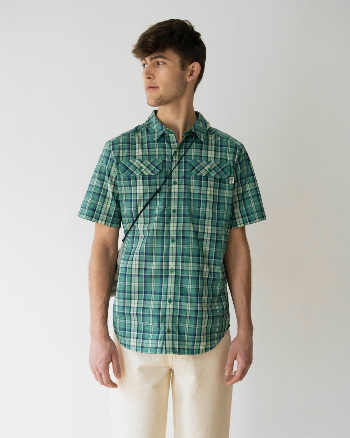M S/S Pine Knot Shirt - Gemstone Green Plaid