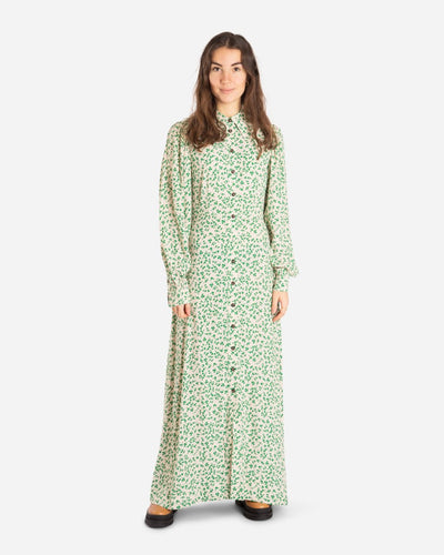 Printed Crepe Maxi Dress - Tapioca - Munk Store