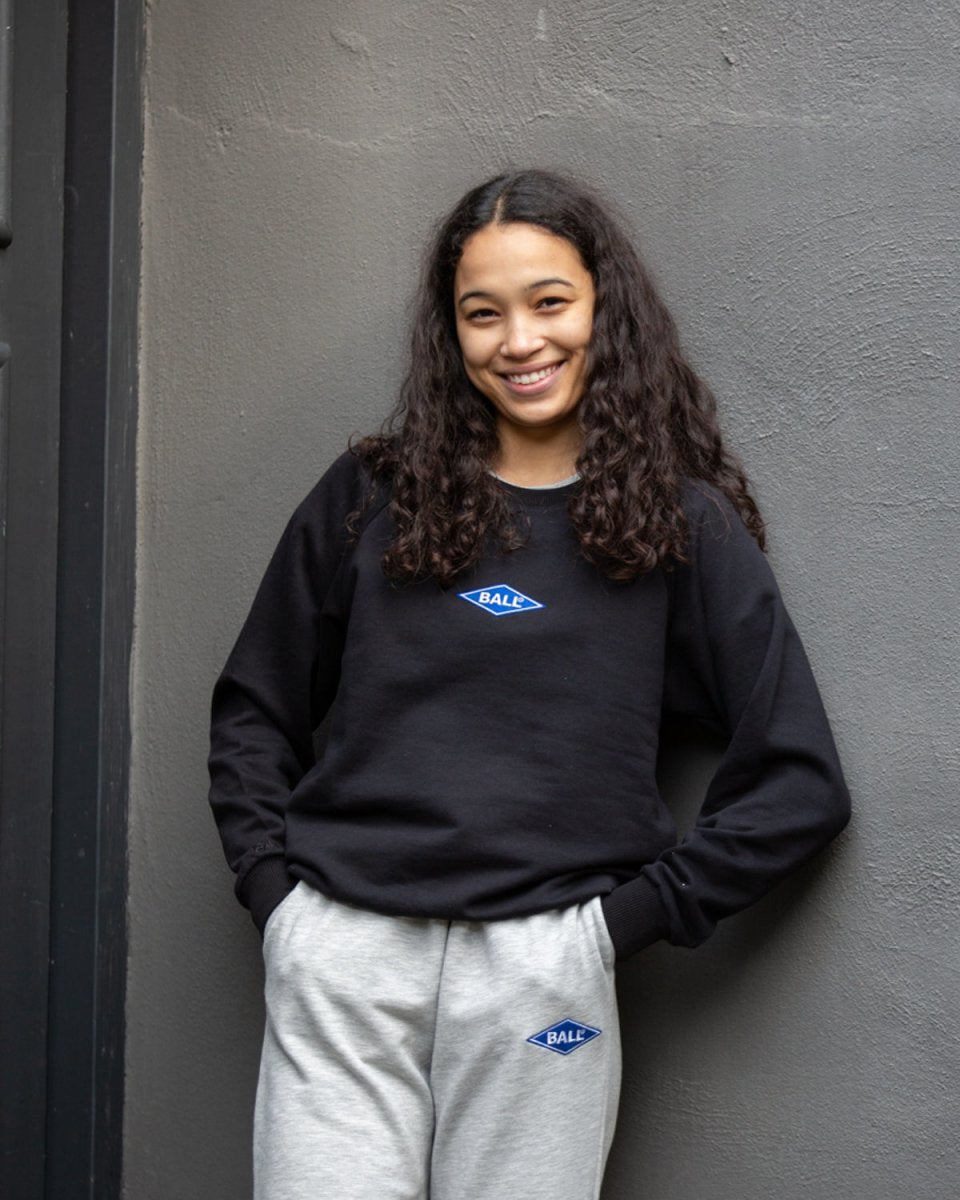 Raglan Crewneck - Black/Black - Munk Store