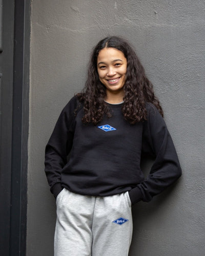 Raglan Crewneck - Black/Black - Munk Store