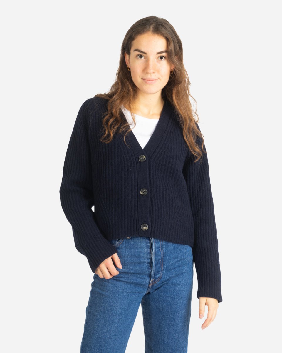 Rib Knit Cardigan - Sky Captain - Munk Store
